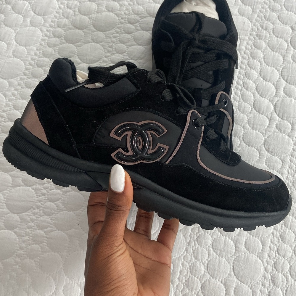 Chanel Women's Black Sneakers - Picture 2 of 5